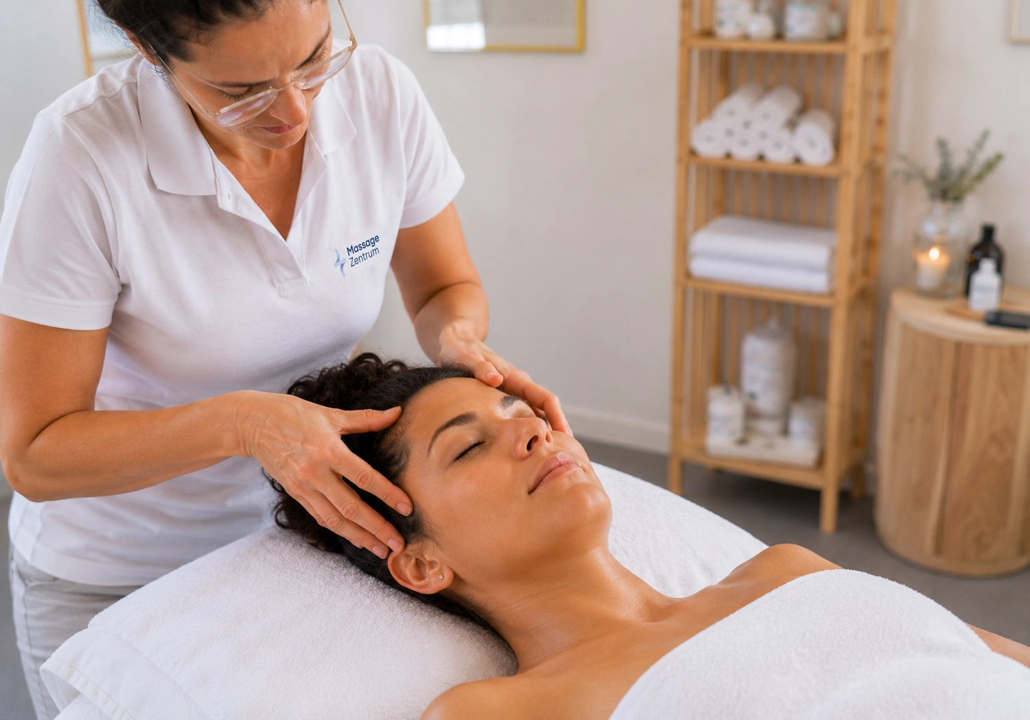 Behandlung der Nackenmuskulatur bei Kopfweh – Massage Zentrum Uzwil